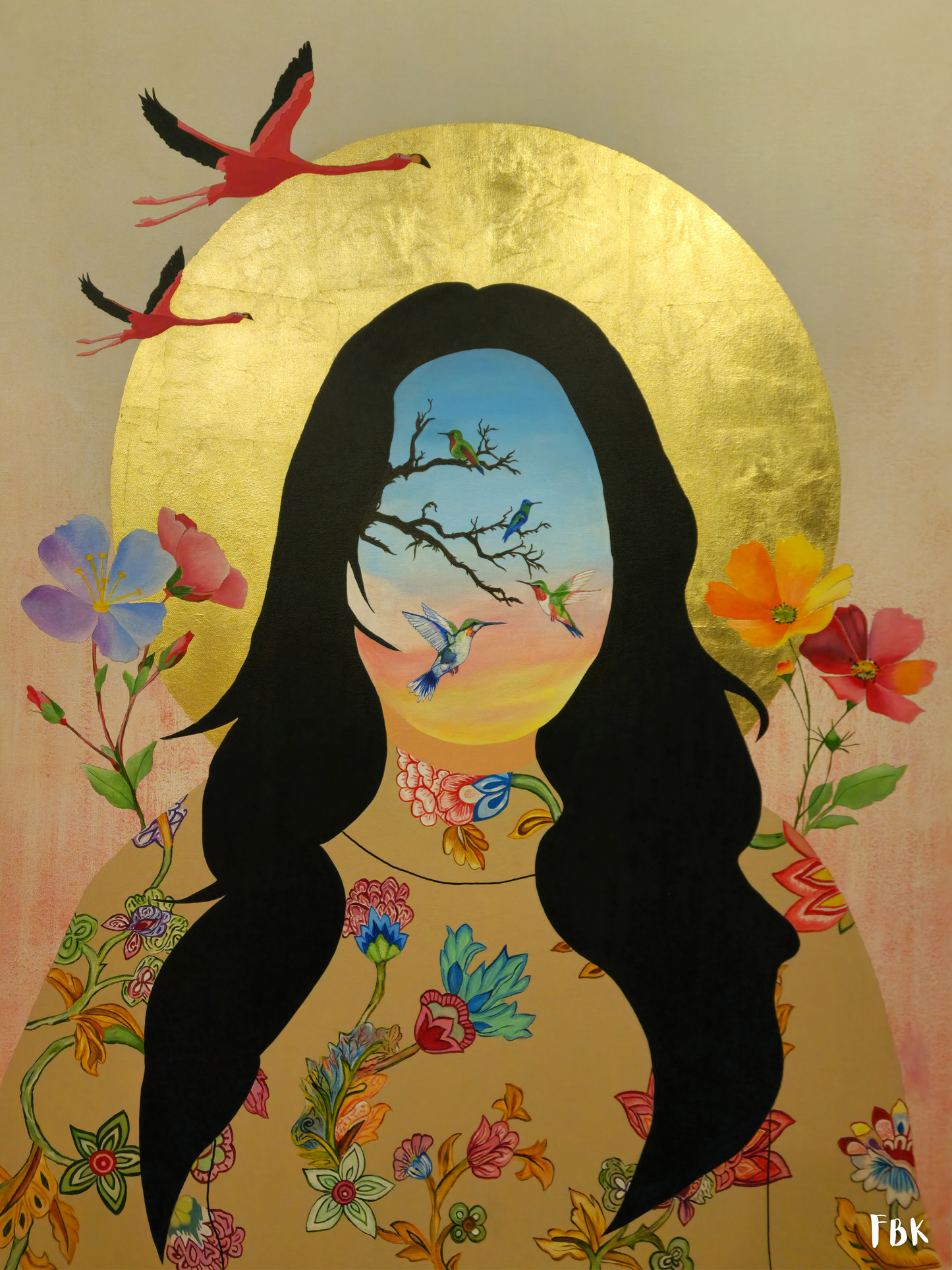 Uncaged Within, Abstract Painting by Fardeen Burhan Khan, Mixed Media on Canvas, 36 x 48 inches