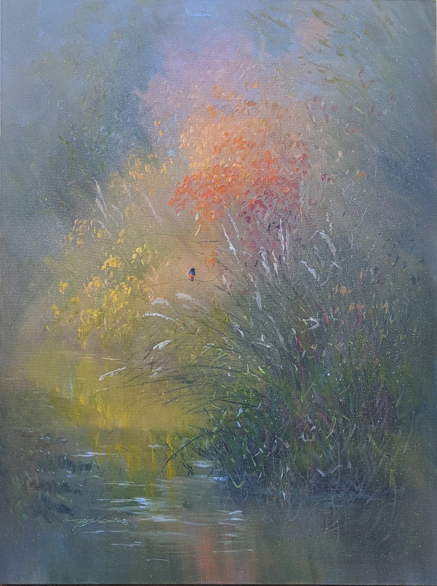 "In the Dense", Still Life Painting by Muhammad Arshad, Oil on canvas, 27 x 36 inches