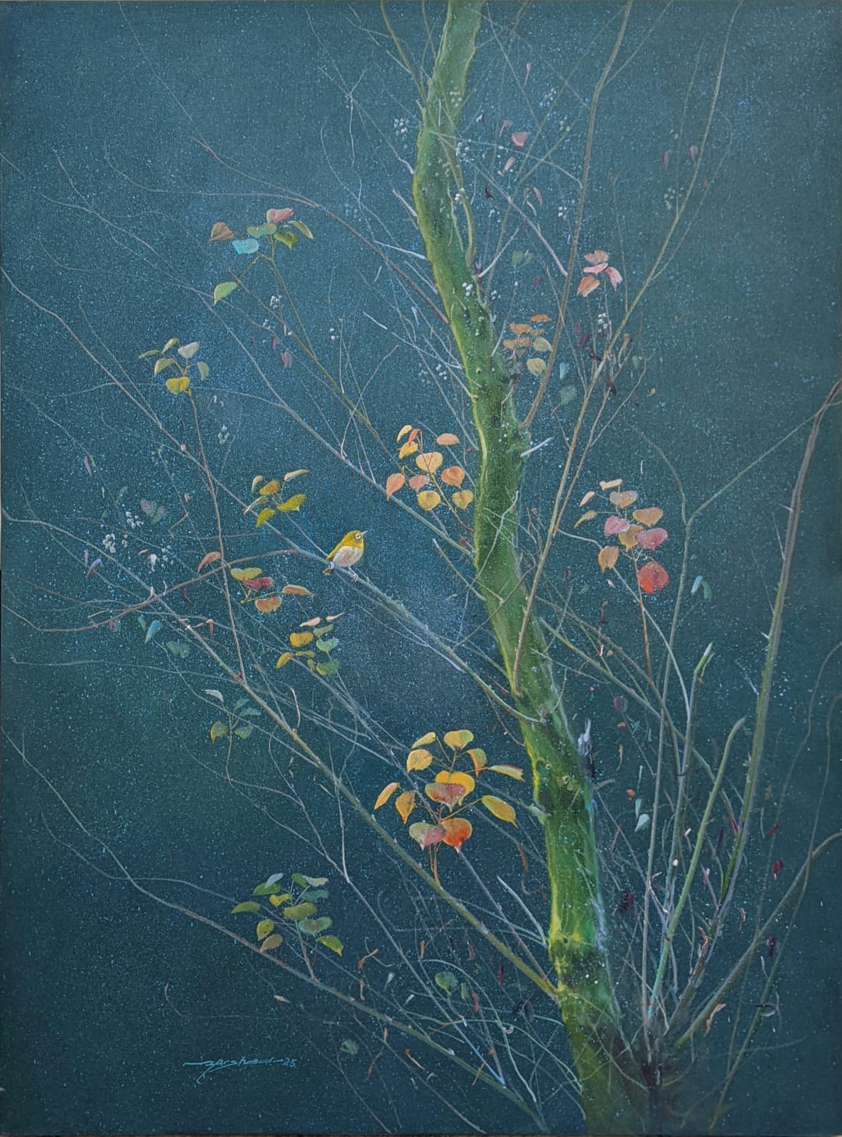 "In the Woods", Still Life Painting by Muhammad Arshad, Oil on canvas, 30 x 42 inches