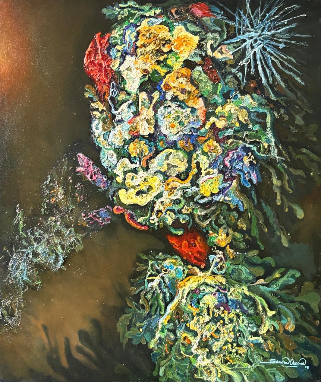 "Identity", Figurative Painting by Samra Cheema, Oil on Canvas, 35.6 × 30 inches