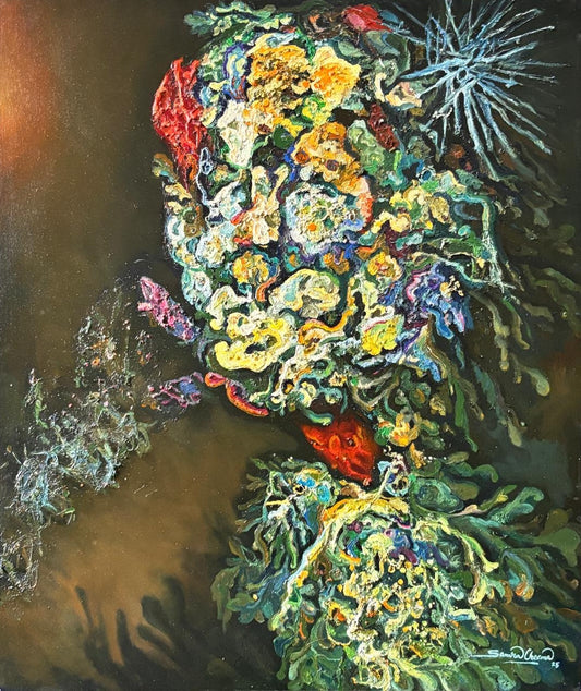 "Identity", Figurative Painting by Samra Cheema, Oil on Canvas, 35.6 × 30 inches