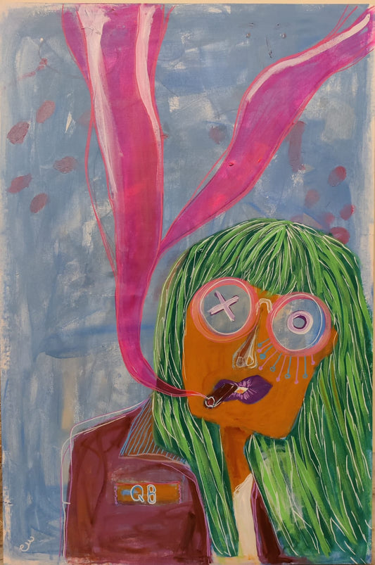 Untitled, Figurative Painting by Samiya Mahir Sheikh, Oil on Board, 24 x 36 inches