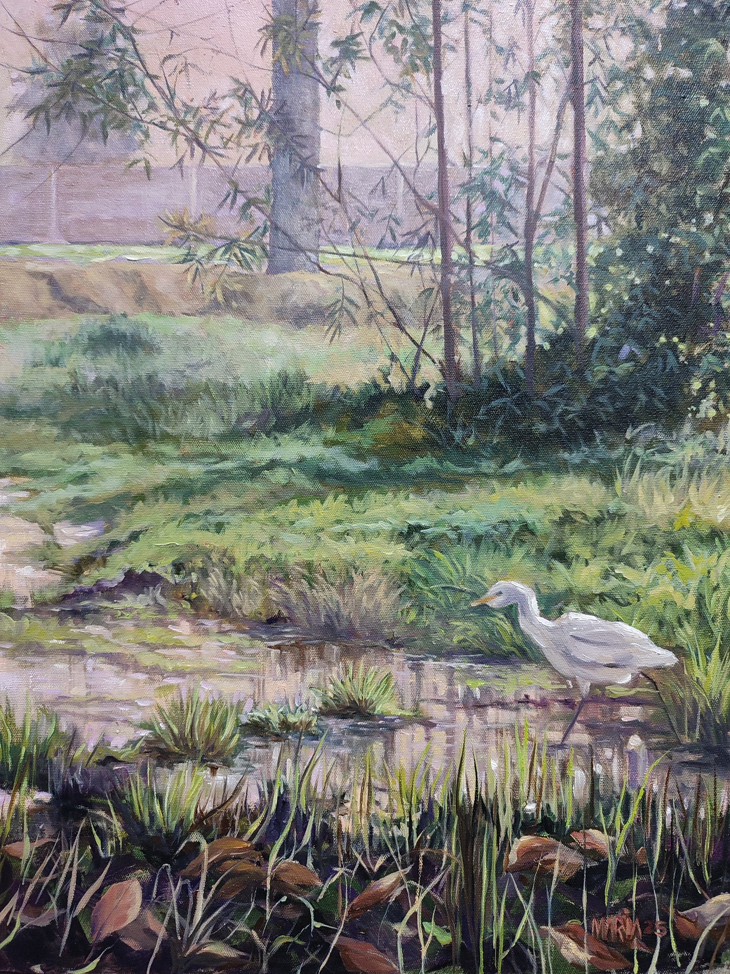 "Contentment", Landscape Painting by Maria Danyal, Oil on Canvas, 18 x 24 inches