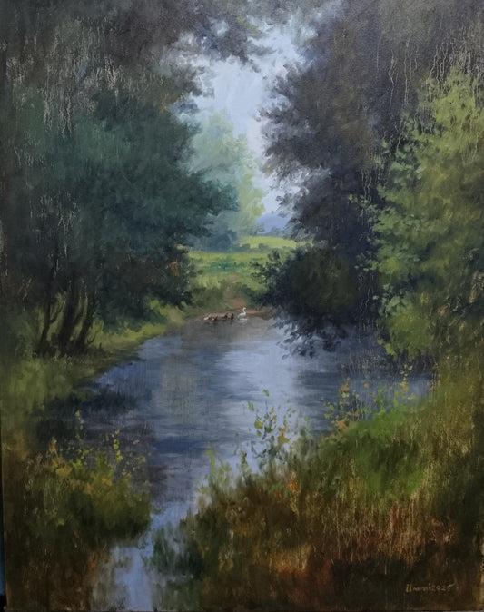 Untitled, Landscape Painting by Tahir Bilal Ummi, Oil on Canvas, 24 x 30 inches