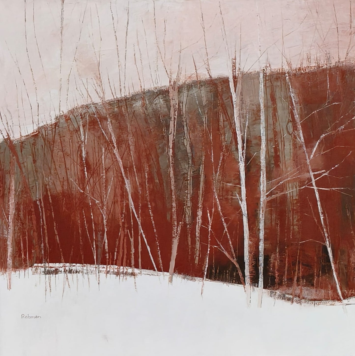 Untitled, Abstract Painting by Abdur Rahman, Oil on Canvas, 30 x 30 inches