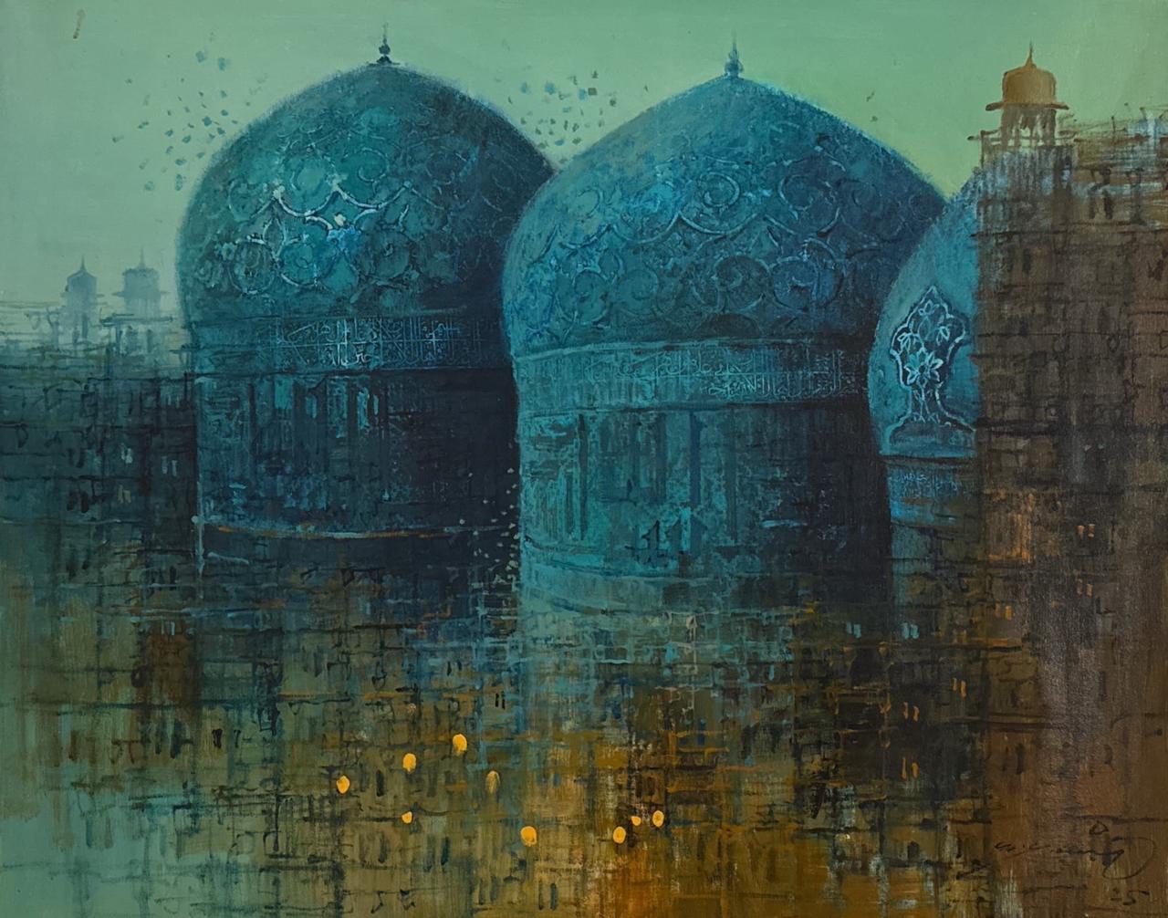 Untitled, Cityscape Painting by A. Q. Arif, Oil on Canvas, 28 x 22 inches