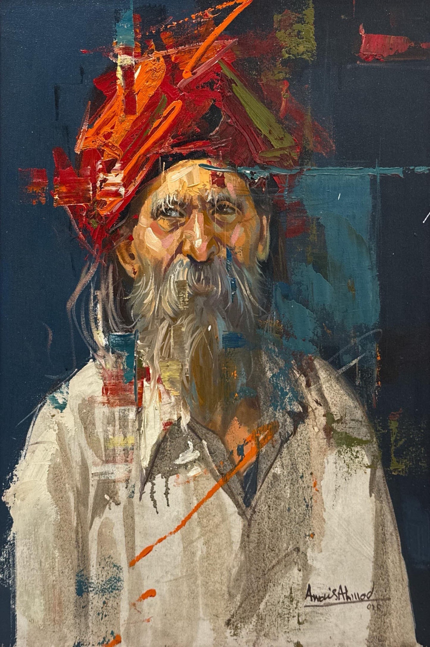 Untitled, Figurative Painting by Awais Ahmed, Oil on Canvas, 18 x 24 inches