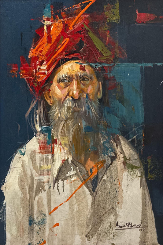 Untitled, Figurative Painting by Awais Ahmed, Oil on Canvas, 18 x 24 inches