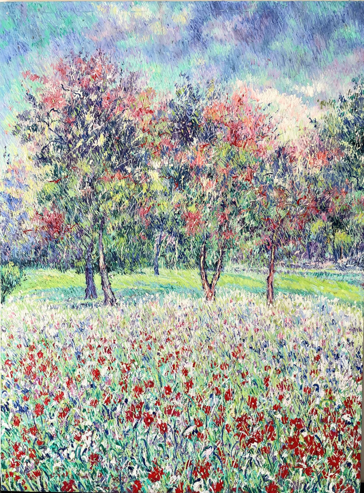 Untitled, Landscape Painting by Abid Khan, Oil on Canvas, 30 x 40 inches