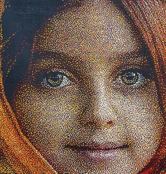 "God's Gift - II", Figurative Painting by Adnan Khan, Oil on Canvas, 42 x 43 inches