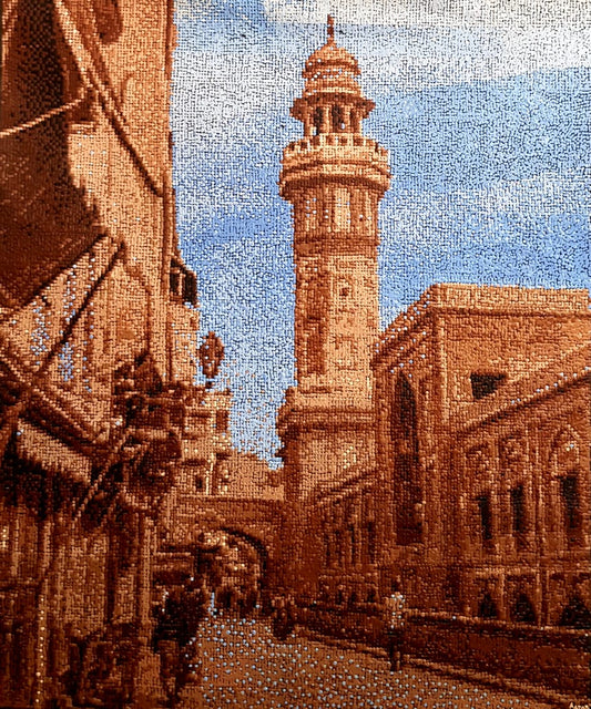 "Lahore", Cityscape Painting by Adnan Khan, Oil on Canvas, 32 x 39 inches