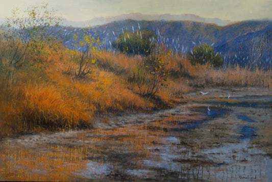 Untitled, Landscape Painting by Tahir Bilal Ummi, Oil on Canvas, 36 x 24 inches