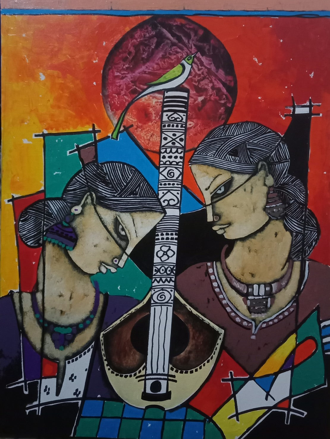 Untitled, Figurative Painting by Nisar Ahmad, Acrylic on Canvas, 18 x 24 inches