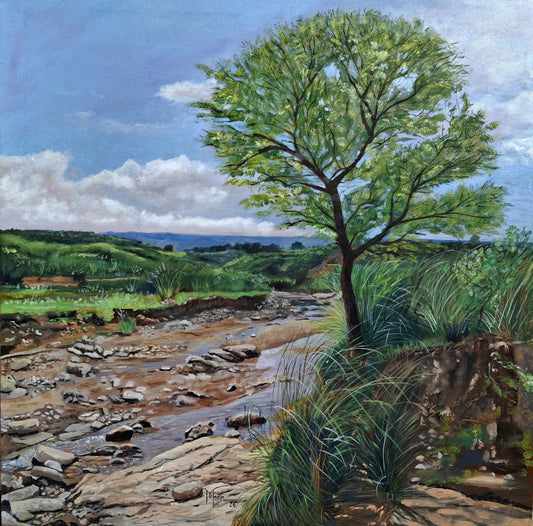 "Veins of Nature", Landscape Painting by Muhammad Mohsin Rasheed, Oil on Canvas, 36 x 36 inches