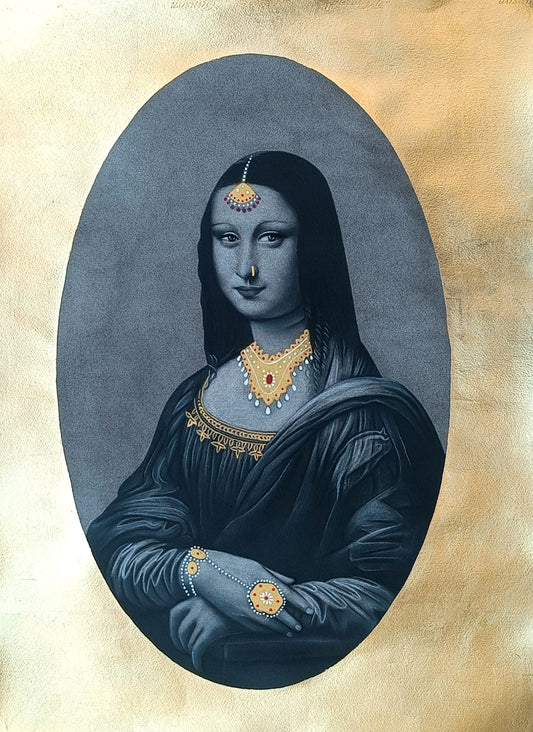 Untitled, Portrait Painting by Shamsuddin, Mixed Media on Paper, 22 x 29 inches