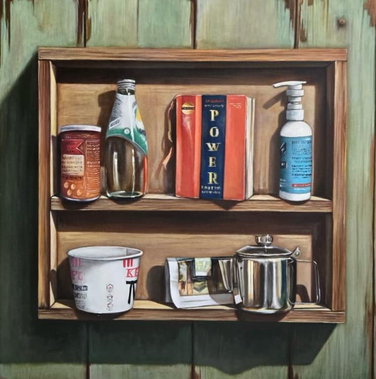 The Poetry of Unnoticed, Still Life Painting by Ahmed Alraai, Oil on Canvas, 24 x 24 Inches