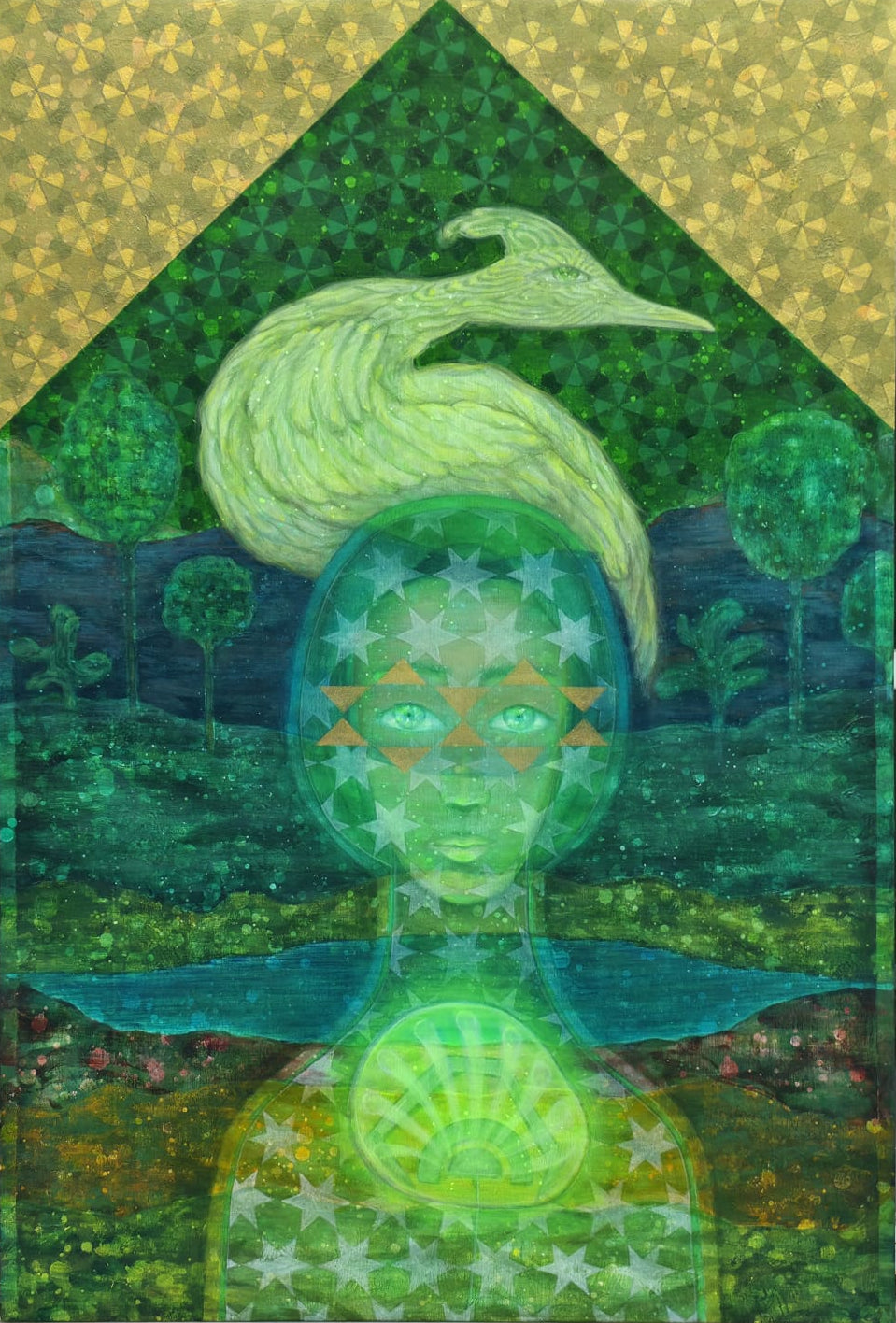 From East to West, Figurative Painting by Sana Arjumand, Acrylic on Canvas, 25.5 x 38 inches (PRICE ON REQUEST)