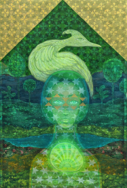 From East to West, Figurative Painting by Sana Arjumand, Acrylic on Canvas, 25.5 x 38 inches (PRICE ON REQUEST)