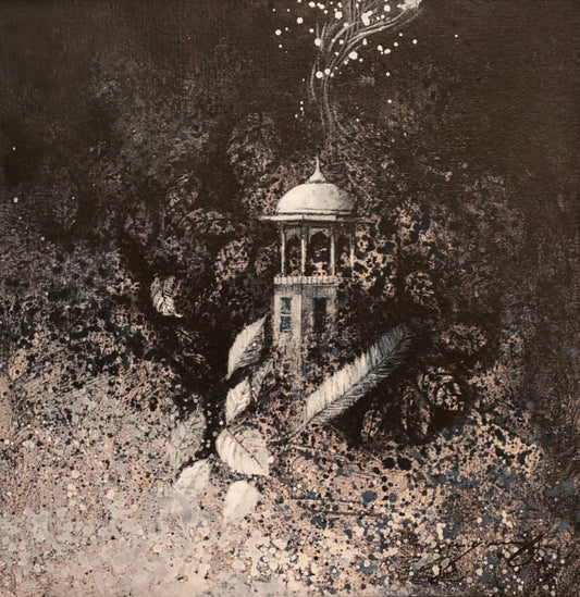 Untitled, Painting by A. Q. Arif, Acrylic on Canvas, 14 x 14 inches