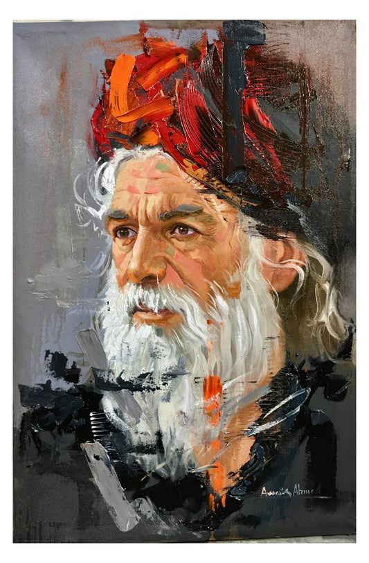 Untitled, Figurative Painting by Awais Ahmed, Oil on Canvas, 24 x 36 inches