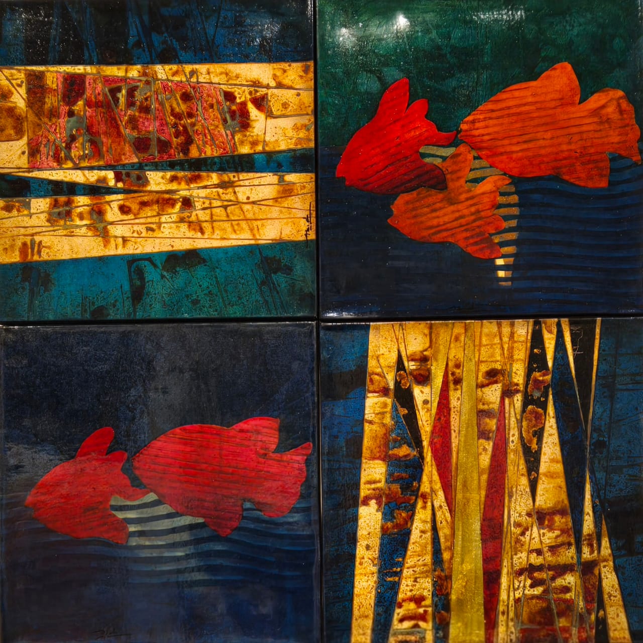 Untitled, Animal Painting by Abid Hasan, Mixed Media on Canvas, 24 x 24 inches
