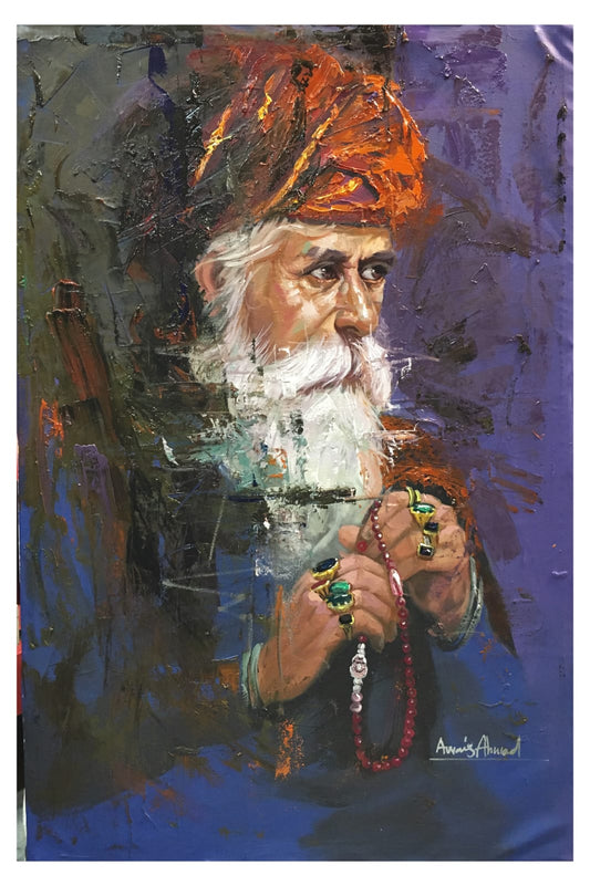 Untitled, Figurative Painting by Awais Ahmed, Oil on Canvas, 24 x 40 Inches