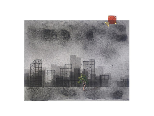 Cityscape Painting by Safwan Bashir, Opaque Watercolour on Paper, 15 x 11 Inches