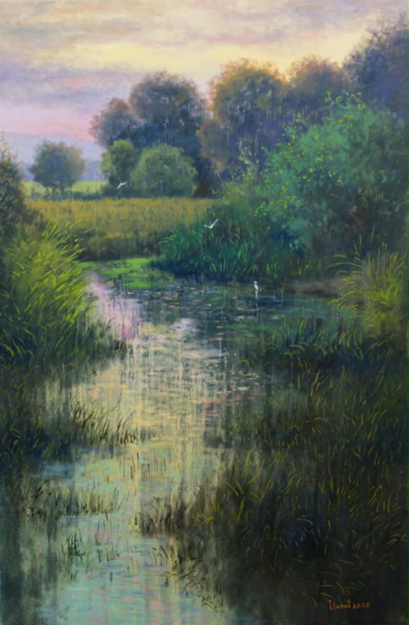 Landscape Painting by Tahir Bilal Ummi, Oil on Canvas, 20 x 30 Inches