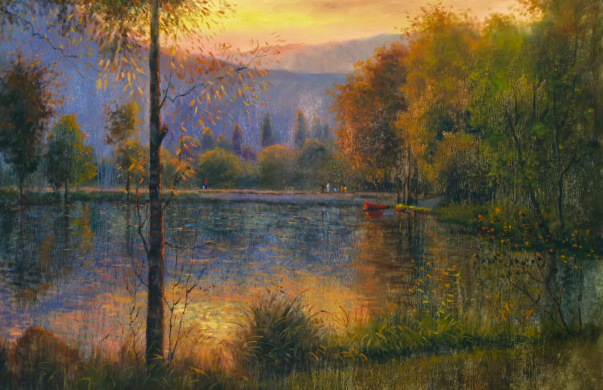 Landscape Painting by Tahir Bilal Ummi, Oil on Canvas, 36 x 24 Inches