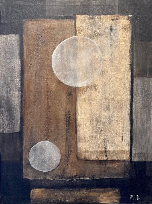 Abstract Painting by Mobina Zuberi, Oil on Canvas, 18 x 24 Inches