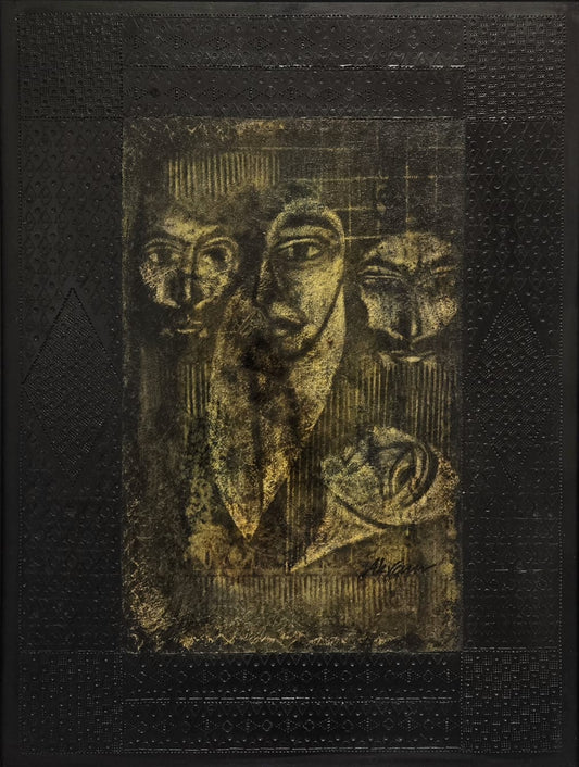 Abstract Artwork by Akram Dost, Acrylic on Canvas & Wood, 24 x 32.5 Inches