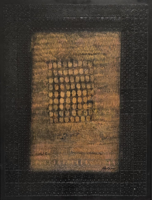 Abstract Artwork by Akram Dost, Acrylic on Canvas & Wood, 24 x 32.5 Inches