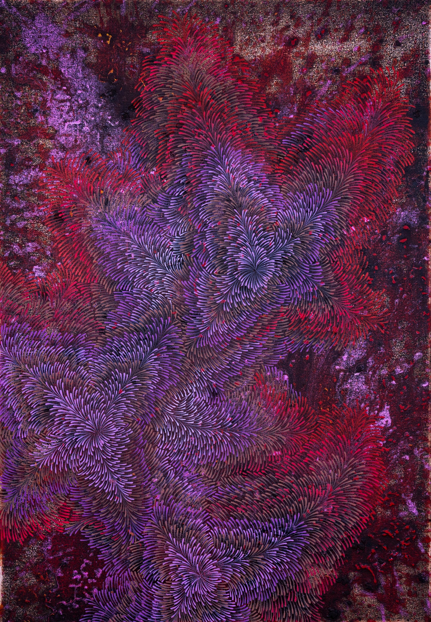 Within Us - II, Abstract Painting by Mirza Zeeshan, Acrylic on Canvas, 16.5 x 24 Inches
