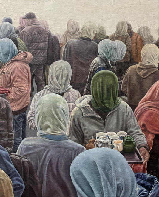Invisible Lives, Painting by Sabahat Nisar, Oil on Canvas, 16 x 20 inches