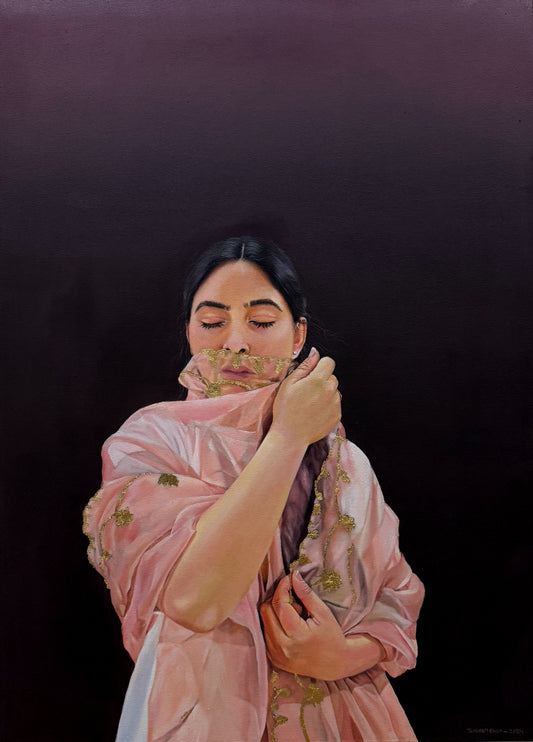Untitled ii, Painting by Tehseen Khan, Mixed Media on Canvas, 26 x 36 inches
