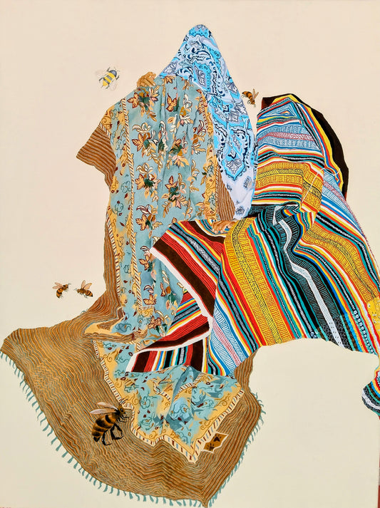 Speech of Sensation, Painting by Tahreem Ashraf, Oil on Canvas, 36 x 48 inches