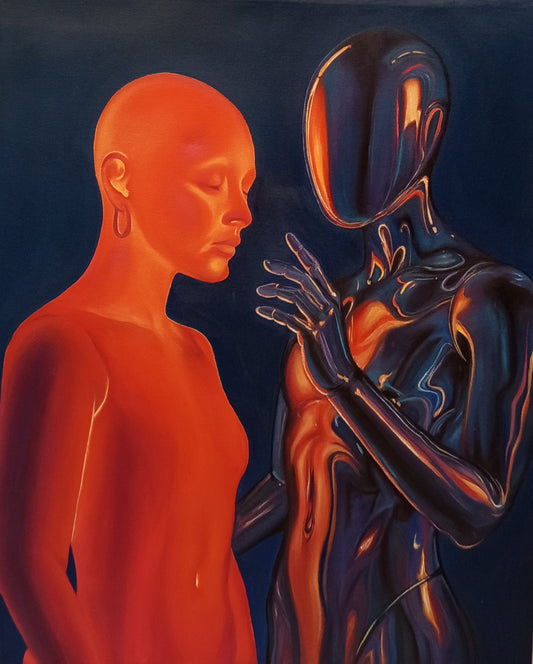 Tangled Mind, Painting by maryam Qazi, Oil on Canvas, 24 x 30 inches