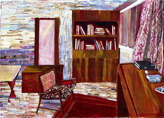 Untitled, Painting by Maryam Mansoor, Mixed Media on Canvas, 36 x 27 inches