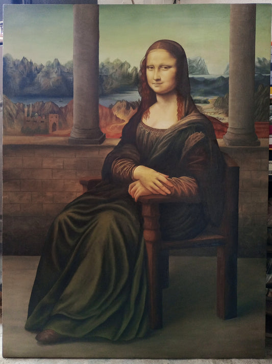 MonaLisa Eterna, Painting by Laiba SherDil, Oil on Canvas, 36 x 48 inches