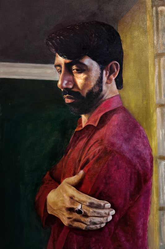 Viewpoint, Painting by Asad Ali, Oil on Canvas, 18 x 30 inches