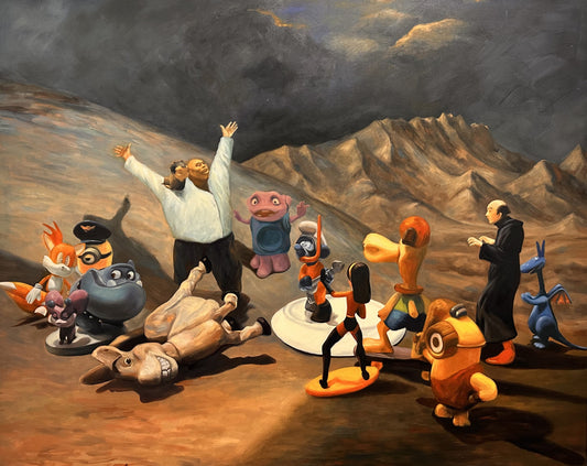 Resistance, Painting by Javaid Joya, Oil on Canvas, 53 x 45 inches