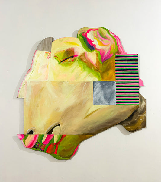 Manipulated, Painting by Ghias Ahmad, Oil on Board, 46 x 48 inches