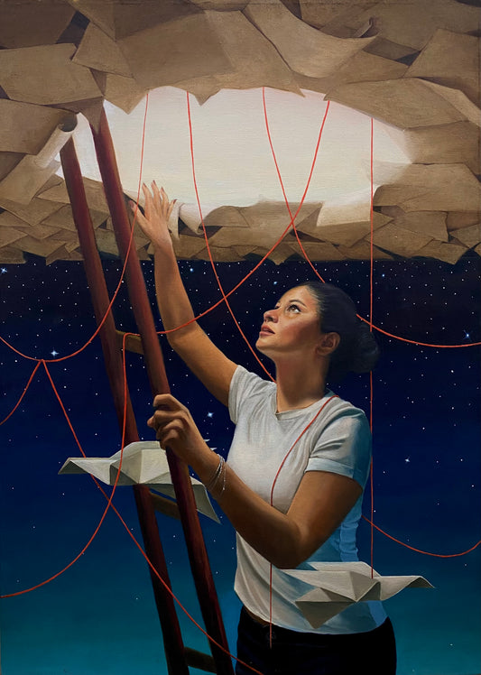 The Meridian, Painting by Nabiha Gillani, Oil on Canvas, 30 x 42 inches