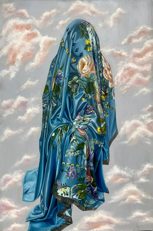 Whispers of the Unseen, Painting by Mehtab Sajid, Oil on Canvas, 24 x 36 inches