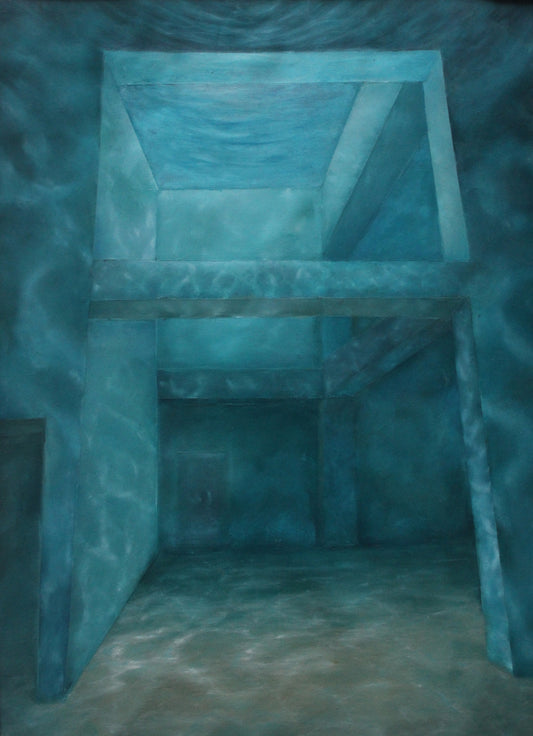Silent Glare, Painting by Huria Naqvi, Oil on Paper, 20 x 30 inches