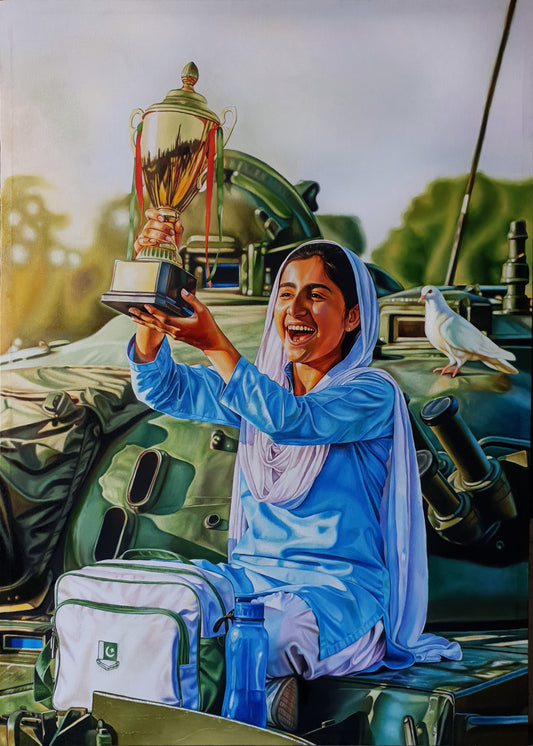 Winners of the Nation, Painting by Aun Raza, Oil on Canvas, 30 x 42 inches