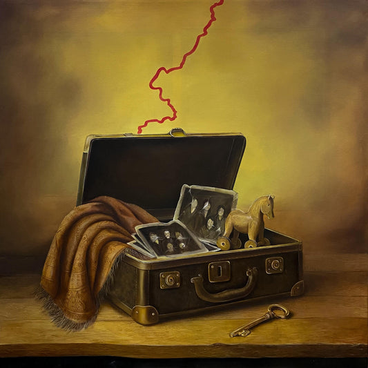 Redcliffe Line, Painting by Fatima Qayyum, Oil on Canvas, 36 x 36 inches