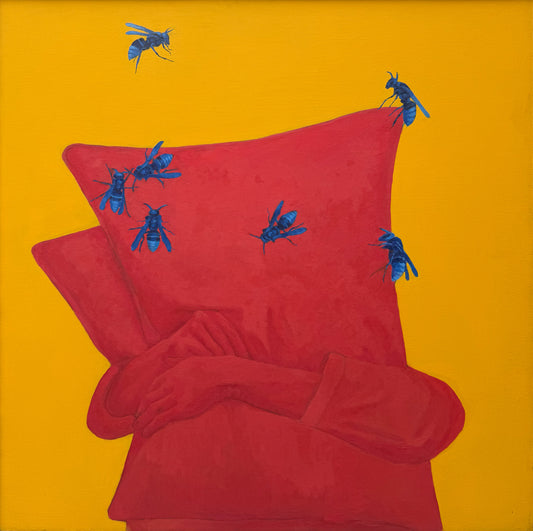 Struggle for Comfort, Painting by Gul Hassan, Oil on Canvas, 48 x 48 inches