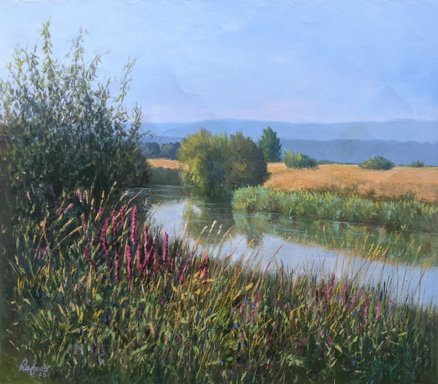 Landscape, Painting by Muhammad Hafeez, Oil on Canvas, 30 x 26 inches