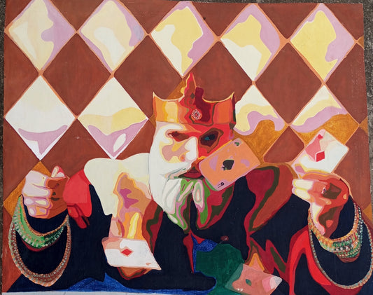 Crown of Decisions (Authority Earned Through Choices), Painting by Tabassum Azam, Oil on Canvas, 30 x 25 inches